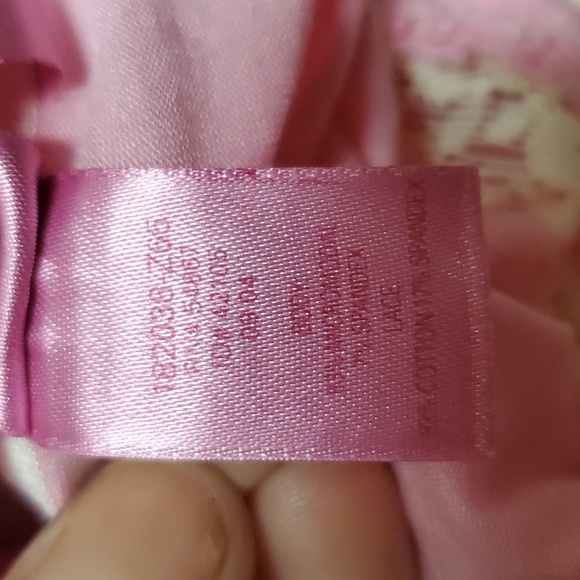 PINK Victoria's Secret Womens Pink Lacey Coquette Spaghetti Strap Pajama Cami - Picture 4 of 4